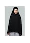 Altobeh Hazır Türban Peçeli Pratik Eşarp Tesettür Nikaplı Hijab - Namaz Örtüsü Sufle (5XL) - Siyah