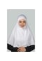 Altobeh Hazır Türban Peçeli Pratik Eşarp Tesettür Nikaplı Hijab - Namaz Örtüsü Sufle (XL) - Beyaz