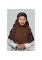 Altobeh Hazır Türban Peçeli Pratik Eşarp Tesettür Nikaplı Hijab - Namaz Örtüsü Sufle (XL) - Çikolata