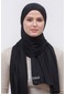 Altobeh  Tesettür Kadın Düz Renk Penye Şal Hijab - Siyah