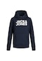 Jack & Jones Kapüşonlu Logolu Sweatshirt-Corplogo 12152841 - 1 Navy Blazer
