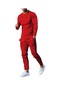 Ikkb İlkbahar ve Sonbahar Uzun Kollu Erkek Spor Giyim Takım 2 Parçalı Set Gündelik - Kırmızı