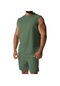 Ikkb Yaz Gündelik İnce Düz Renk Erkek Kolsuz Spor Takım - Yeşil