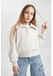 Defacto Kız Çocuk Regular Fit Yakalı Kol Baskılı Sweatshirt C1036a824spbg588