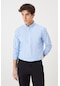 AC&Co / Altınyıldız Classics Tailored Slim Fit Dar Kesim Düğmeli Yaka Oxford Erkek Gömlek Mavi
