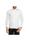 Beyaz Klasik Kesim Uzun Kol Düz Renk Erkek Gömlek // 150-1 Beyaz Beyaz