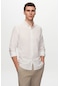 Ds Damat Slim Fit Beyaz Keten Görünümlü Gömlek 6hc02ort63265