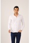 Dufy Beyaz Erkek Slim Fit Brent Alttan Düğmeli Yaka Uzun Kol Gömlek - 89969