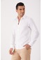 Dufy Beyaz Erkek Slim Fit Brent Düğmeli Yaka Uzun Kol Gömlek - 86728