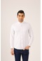 Dufy Beyaz Erkek Slim Fit Düğmeli Yaka Uzun Kol Gömlek - 90472
