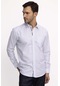 Tudors Klasik Fit Rahat Kesim Pamuklu Kolay Ütülenebilir Baskılı Erkek Beyaz Gömlek-26627-beyaz