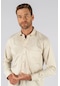 Tudors Klasik Fit Rahat Kesim Uzun Kol Baskılı Likralı Erkek Gömlek-24205