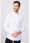 Tudors Modern Fit %100 Pamuk Armürlü Premium Erkek Beyaz Gömlek-27206-beyaz