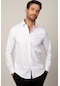 Tudors Slim Fit Uzun Kol Armürlü Düğme Patı Manşet İçi Biyeli Erkek Gömlek-26555