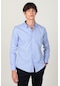 Tudors Slim Fit Uzun Kol Yaka Düğmeli Yaka İçi Biyeli Erkek Gömlek-26219