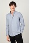 Tudors Slim Fit Uzun Kol Yaka Düğmeli Yaka İçi Biyeli Erkek Gömlek-26223