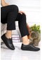 Woggo 700 Rahat Konfor Özel Topuk Jeli Anne Günlük Ayakkabı Siyah