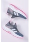 Çocuk Unisex Füme Pembe Rahat Kalıp Nefes Alabilen Kumaş Bağcıklı Sneaker TBTMKD015