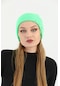 Kadın Neon Yeşil Piercingli Kışlık Bere