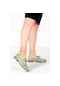 Ayakland 8328-101 Cilt Günlük Anatomik Kadın Günlük Babet Ayakkab Mint Yeşili