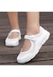 Beyaz Kadın Moda Günlük Ayakkabılar Nefes Alabilen Ayakkabılar Deri Rahat Sandalet