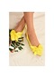 Fox Shoes Sarı Kumaş Kadın Babet H726809004