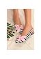 Fox Shoes Siyah/Beyaz/Pudra Kumaş Kadın Babet H726809004