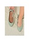 Fox Shoes Yeşil Kadın Babet H726324009 Yeşil