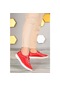 Woggo 1105-7005 Cilt Günlük Rahat Taban Kadın Babet Ayakkabı Kırm Kırmızı