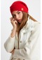 Kırmızı Kadın Pamuklu Kaşkorse, Terletmez, Ultra Hafif Ve Yumuşak İpli Şapka Bere -6822 - Kadın