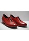 Ernas 4020 Kırmızı Fermuarlı Hakiki Deri Casual Kadın Ayakkabı Kırmızı