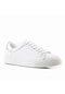 Hakiki Deri Beyaz Bağcıklı Kadın Spor Ayakkabı Beyaz (521995877)