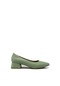 Kanuga Bb2022-09 Su Yeşili Kadın Kısa Kalın Topuk Ayakkabı Su Yeşili