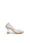 Kanuga Bb2022-59 Bej Kadın Tam Taşlı Şeffaf Topuklu Ayakkabı Bej