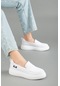 Kolej Model Kalın Taban Cilt Beyaz Kadın Günlük Ayakkabı 2301 Beyaz