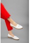 Püsküllü Cilt Beyaz Kadın Günlük Ayakkabı 2331 Beyaz
