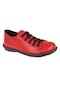 Shalin Hakiki Deri Kadın Casual Ayakkabı 34210 Kırmızı