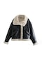 Motorcycle Style Thickened İmitation Leather Jacket Short Coat