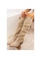 Fox Shoes Vizon Süet Kadın Çizme J404040102