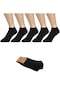 5 Çift Dikişsiz Pamuklu Siyah Unisex Patik Çorap Yazlık Dayanıklı