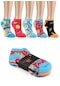 5 Çift Eğlenceli Desenler Kadın Patik Çorap Ozzyp002