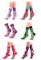 Ozzy Socks 6'lı Organik Pamuklu Dikişsiz Kadın Çok Renkli Desenli Çorap (448387886)