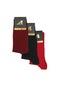 A Classe 3'Lü Karışık Paket Kadın Soket Çorap Kırmızı
