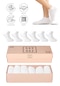 Bambu Kadın Patik Düz Beyaz Çorap Dikişsiz Premium Kutulu 6'lı