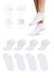 Bambu Kadın Sneaker Beyaz Çorap Dikişsiz Görünmez Bilek Spor 4'lü