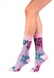 Çiçek Desenli Çorap (407226950)