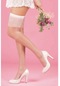 Daymod Elegance Beyaz Jartiyer Çorap Beyaz-Standart