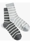 Koton Çizgili 2'li Soket Çorap Seti Çok Renkli Multıcolor 4sak80200aa 4SAK80200AAMIX