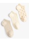 Koton Puantiyeli 3'lü Patik Çorap Seti Çok Renkli Multıcolor 4sak80077aa