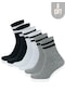 Kral Socks Pamuklu Çizgili Unisex Kolej Tenis Çorabı 6 Çift Çok Renkli